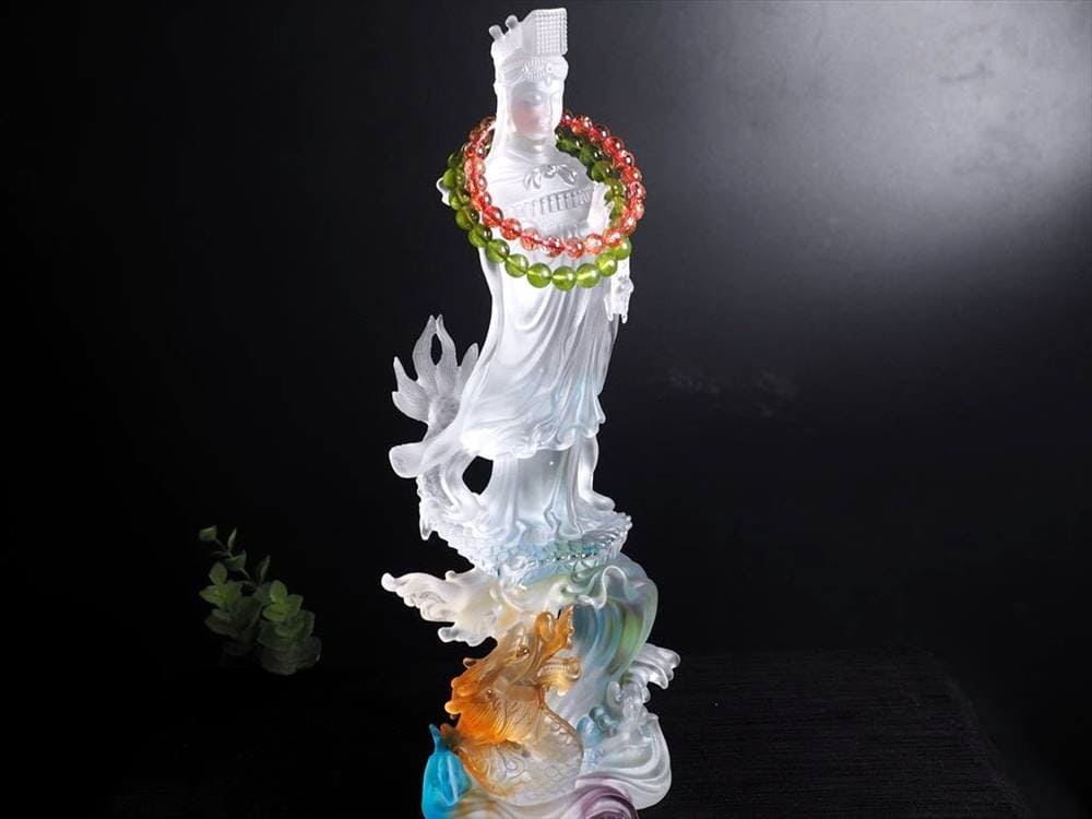 四本爪 クリスタルガラス 龍 龍神 騎龍観音