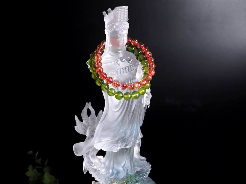 四本爪 クリスタルガラス 龍 龍神 騎龍観音