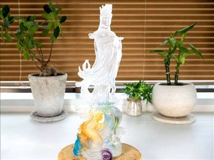 四本爪 クリスタルガラス 龍 龍神 騎龍観音