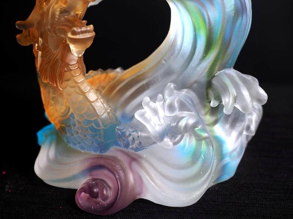 四本爪 クリスタルガラス 龍 龍神 騎龍観音