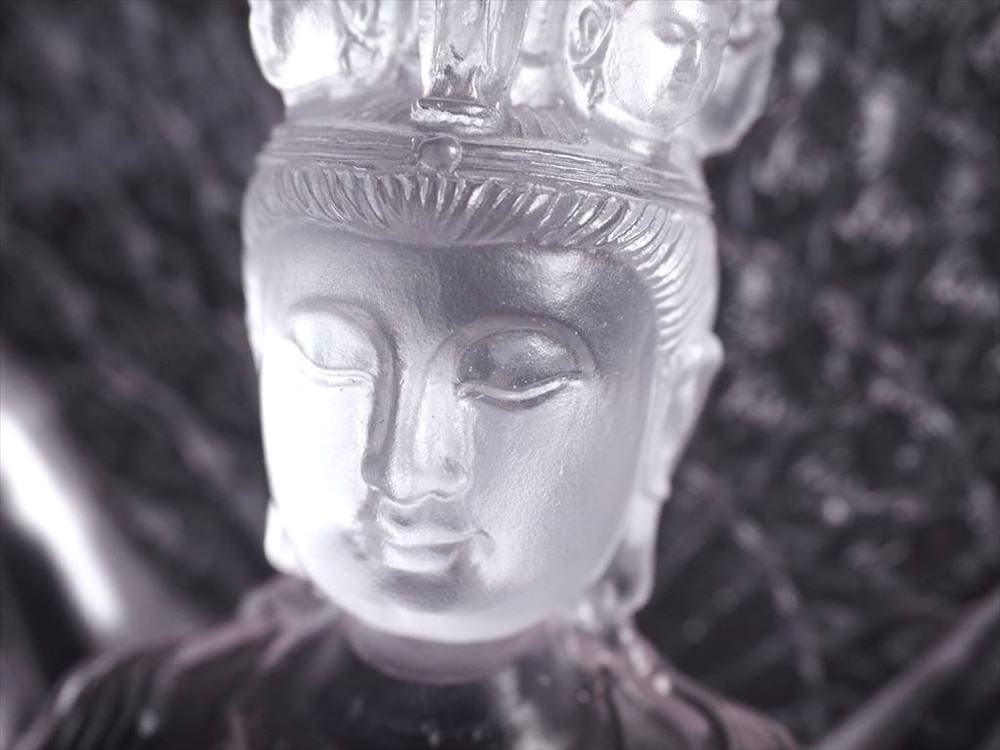 千手千眼観音 千手観音 蓮華王 観音菩薩 クリスタルガラス