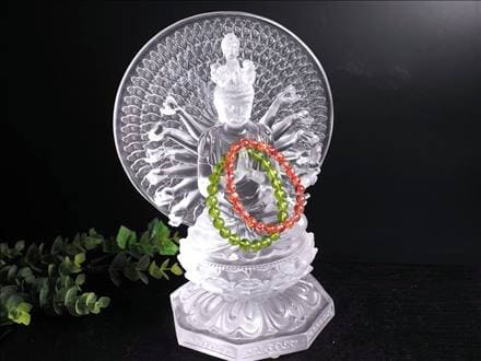 千手千眼観音 千手観音 蓮華王 観音菩薩 クリスタルガラス