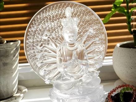 千手千眼観音 千手観音 蓮華王 観音菩薩 クリスタルガラス