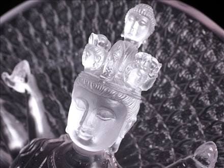 千手千眼観音 千手観音 蓮華王 観音菩薩 クリスタルガラス