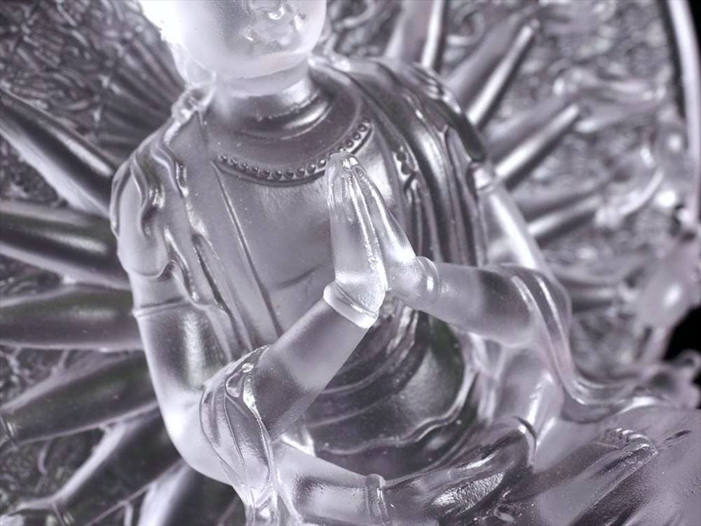 千手千眼観音 千手観音 蓮華王 観音菩薩 クリスタルガラス