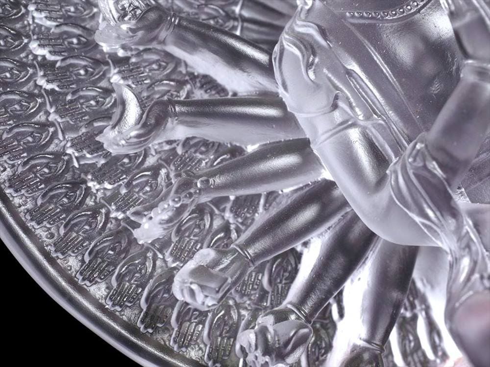 千手千眼観音 千手観音 蓮華王 観音菩薩 クリスタルガラス