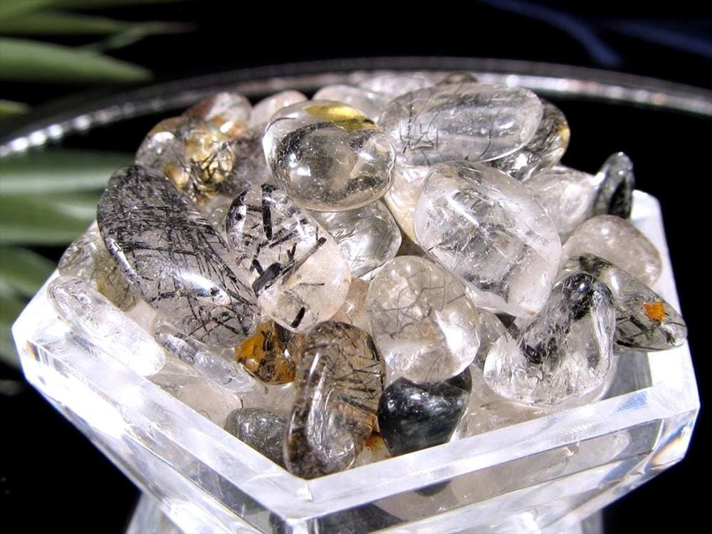 さざれ 細石 ルチルクォーツ ブラックルチルクォーツ 黒針水晶