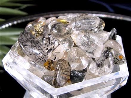 さざれ 細石 ルチルクォーツ ブラックルチルクォーツ 黒針水晶