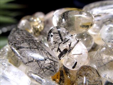 さざれ 細石 ルチルクォーツ ブラックルチルクォーツ 黒針水晶