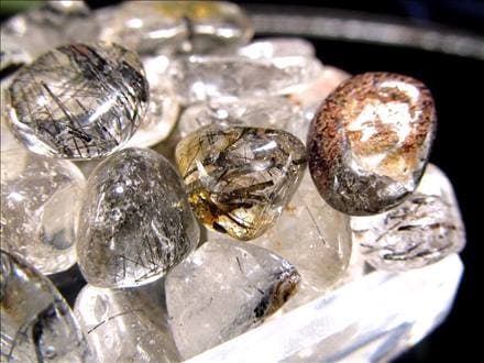 さざれ 細石 ルチルクォーツ ブラックルチルクォーツ 黒針水晶