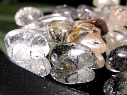 さざれ 細石 ルチルクォーツ ブラックルチルクォーツ 黒針水晶