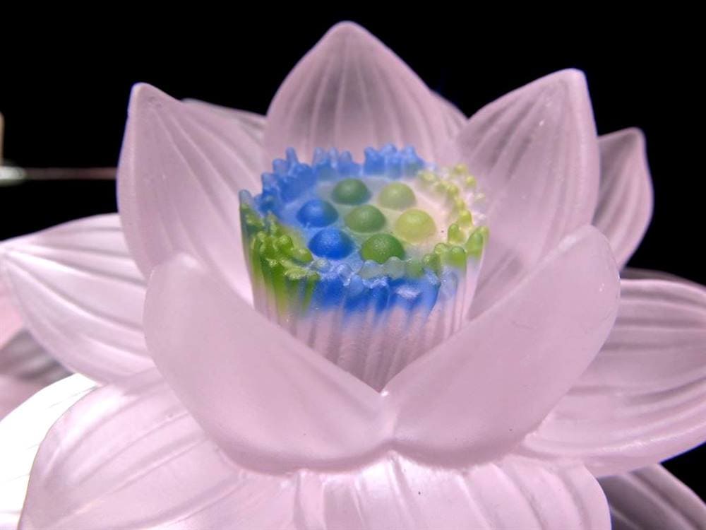 蓮 クリスタルガラス ロータス 置物 蓮の花