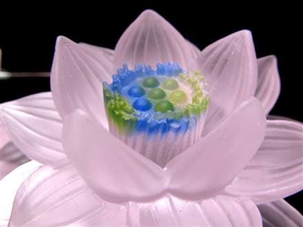 蓮 クリスタルガラス ロータス 置物 蓮の花