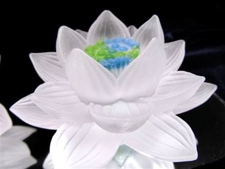蓮 クリスタルガラス ロータス 置物 蓮の花