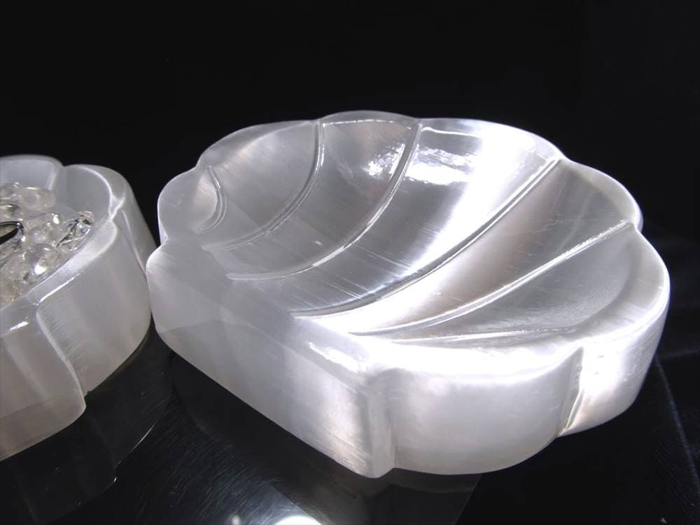 セレナイト,皿,透石膏,聖母マリアのガラス,キャッツアイ効果