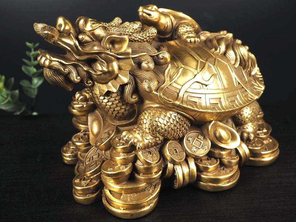龍亀 ロングイ 銅 縁起物 置物