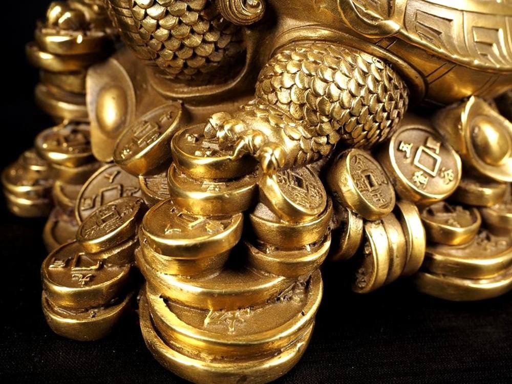 龍亀 ロングイ 銅 縁起物 置物