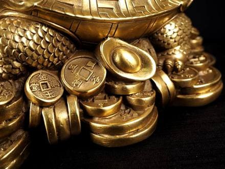 龍亀 ロングイ 銅 縁起物 置物