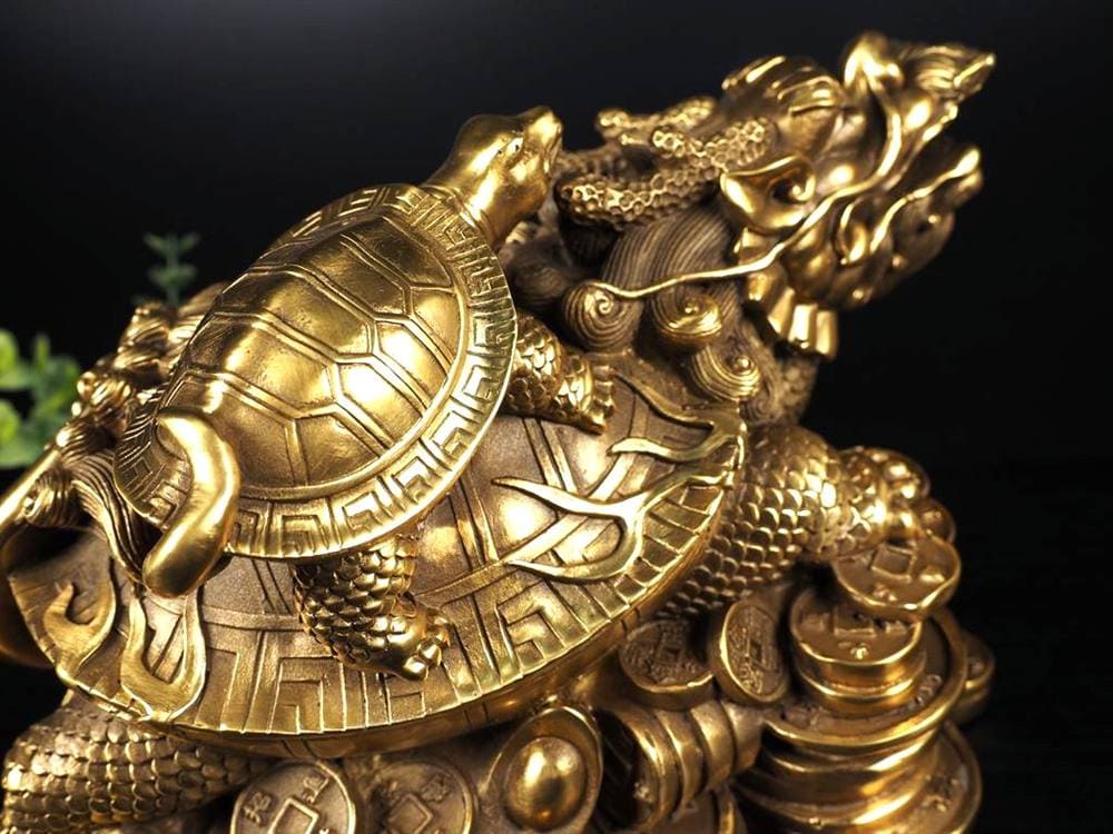 龍亀 ロングイ 銅 縁起物 置物