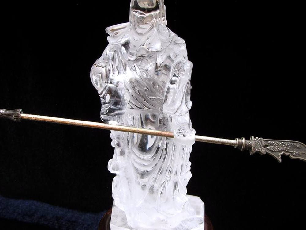 関羽 シトリン 彫刻置物 三国志 風水