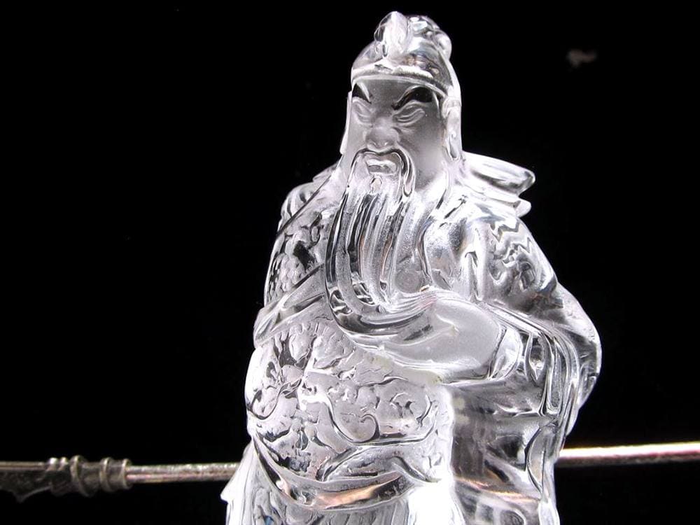 関羽 シトリン 彫刻置物 三国志 風水