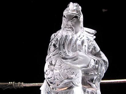 関羽 シトリン 彫刻置物 三国志 風水