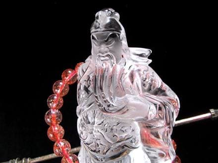 関羽 シトリン 彫刻置物 三国志 風水