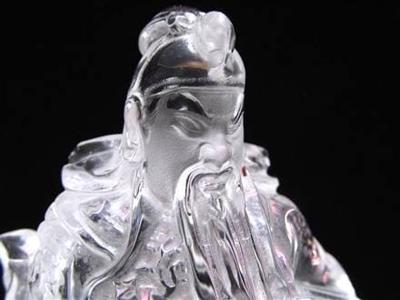 関羽 シトリン 彫刻置物 三国志 風水