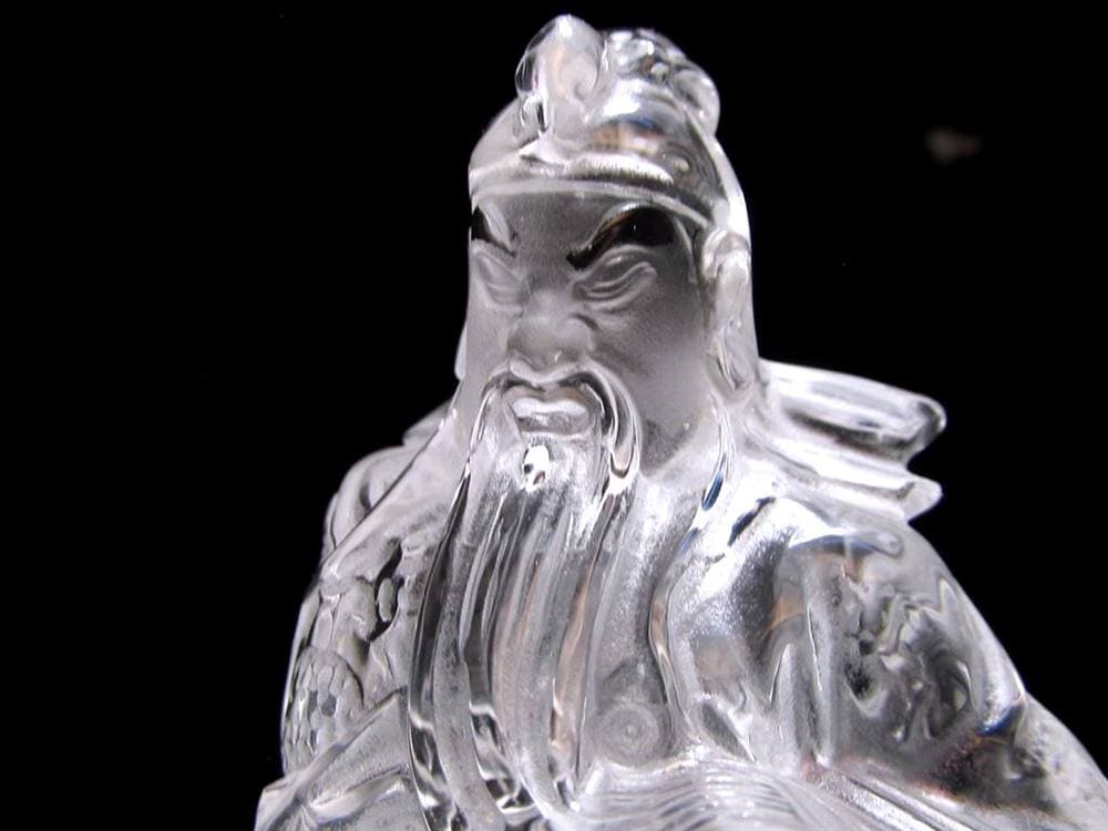 関羽 シトリン 彫刻置物 三国志 風水