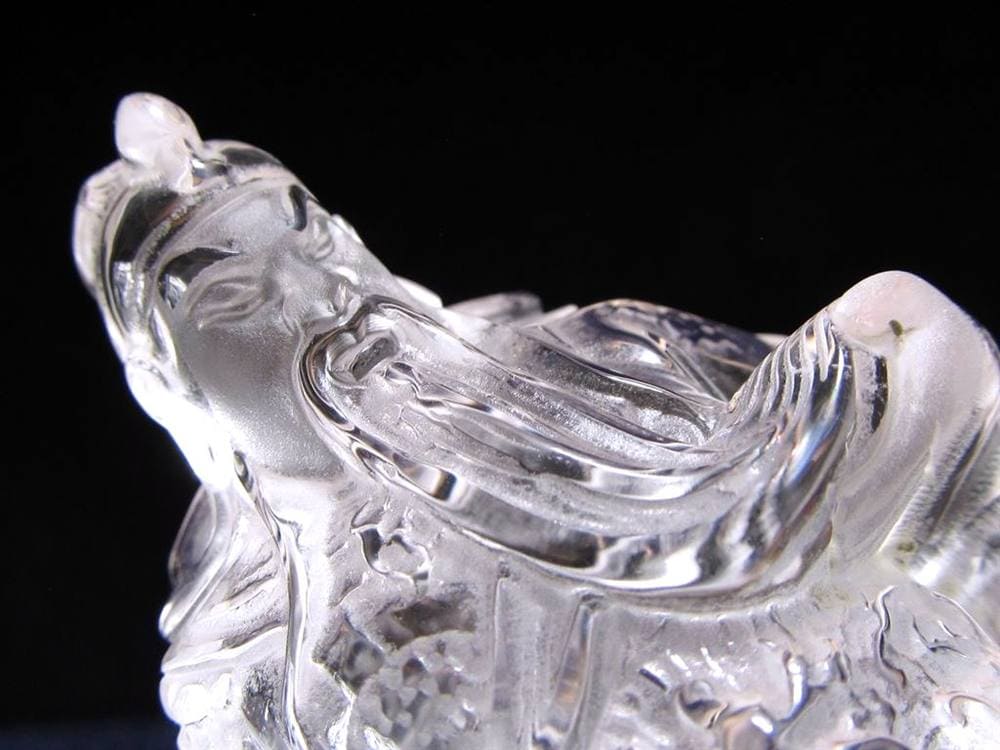 関羽 シトリン 彫刻置物 三国志 風水