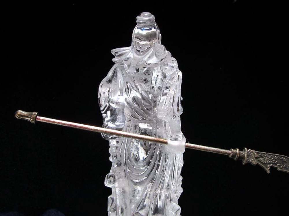 関羽 シトリン 彫刻置物 三国志 風水