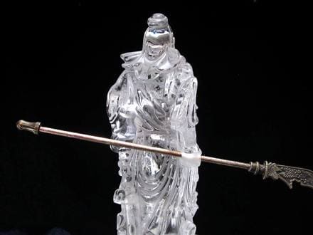 関羽 シトリン 彫刻置物 三国志 風水