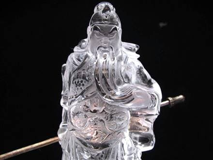 関羽 シトリン 彫刻置物 三国志 風水