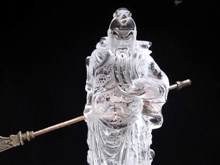 関羽 シトリン 彫刻置物 三国志 風水