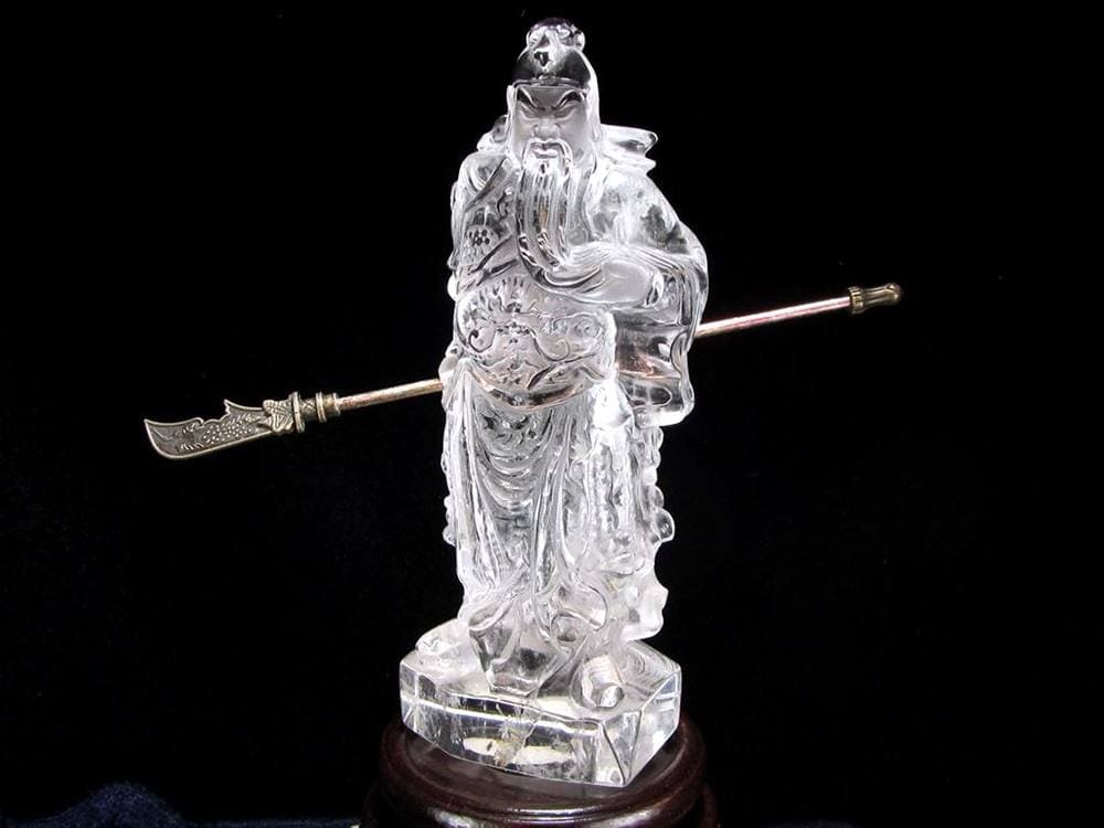 関羽 シトリン 彫刻置物 三国志 風水