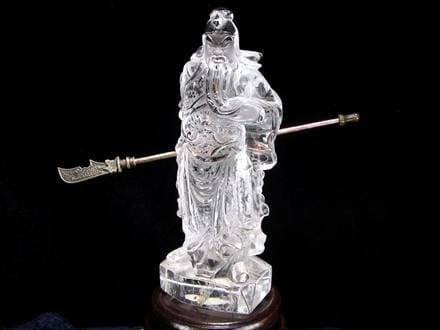 関羽 シトリン 彫刻置物 三国志 風水