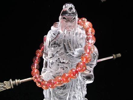 関羽 シトリン 彫刻置物 三国志 風水