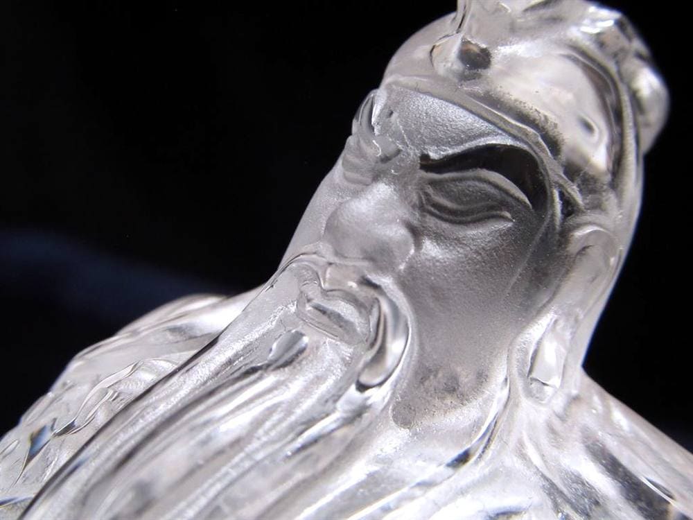 関羽 シトリン 彫刻置物 三国志 風水