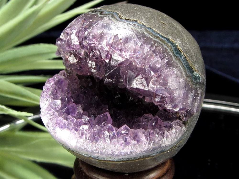 笑福 縁起物 笑口 アメジスト 丸玉 スフィア