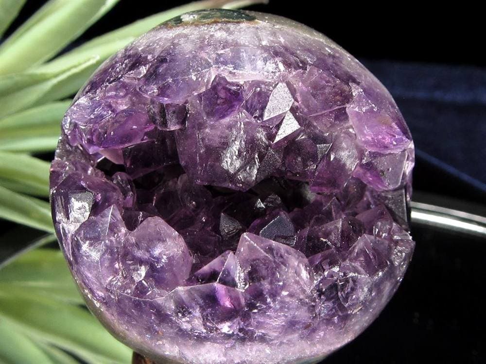 笑福 縁起物 笑口 アメジスト 丸玉 スフィア