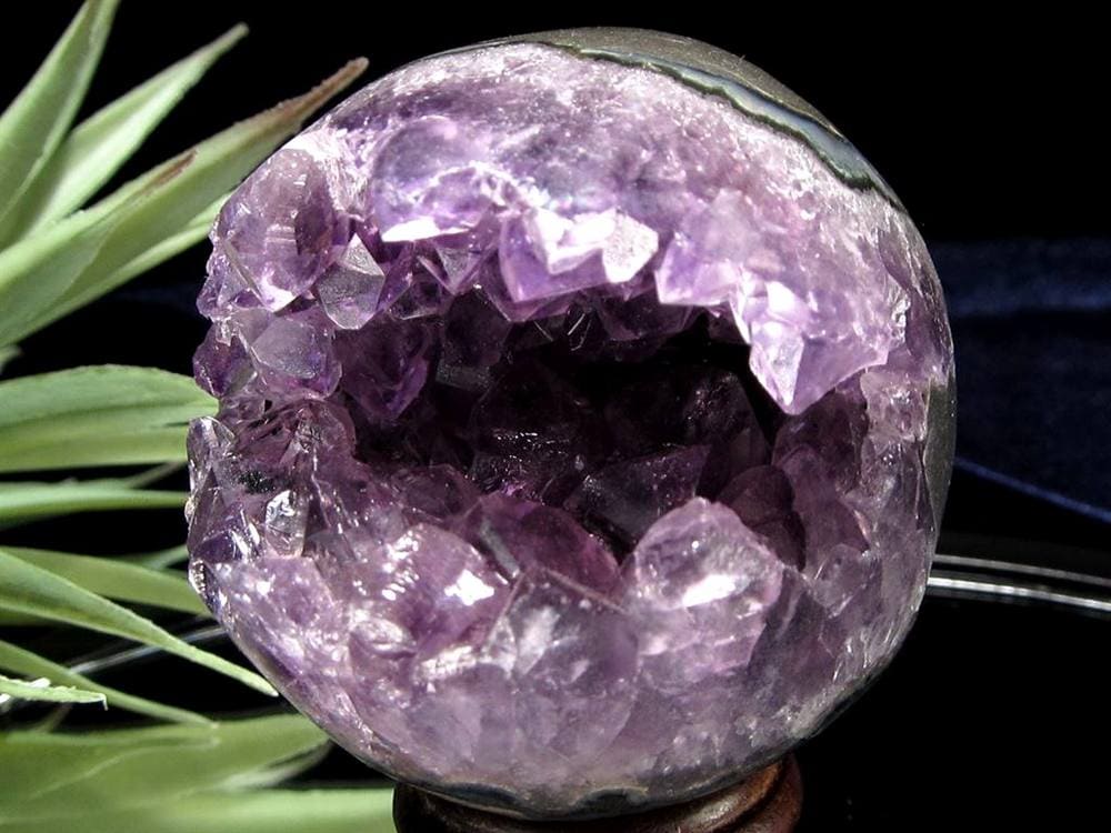 笑福 縁起物 笑口 アメジスト 丸玉 スフィア