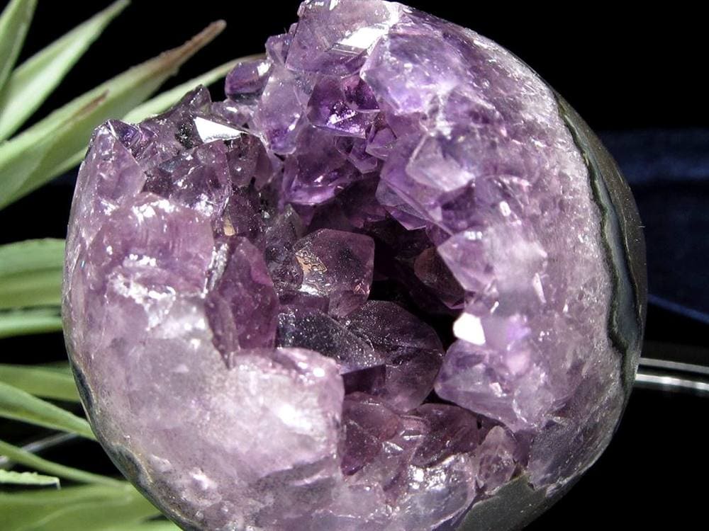 笑福 縁起物 笑口 アメジスト 丸玉 スフィア