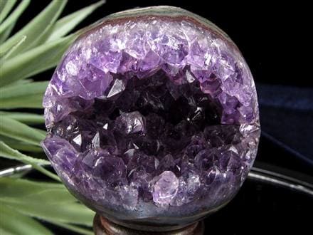 笑福 縁起物 笑口 アメジスト 丸玉 スフィア