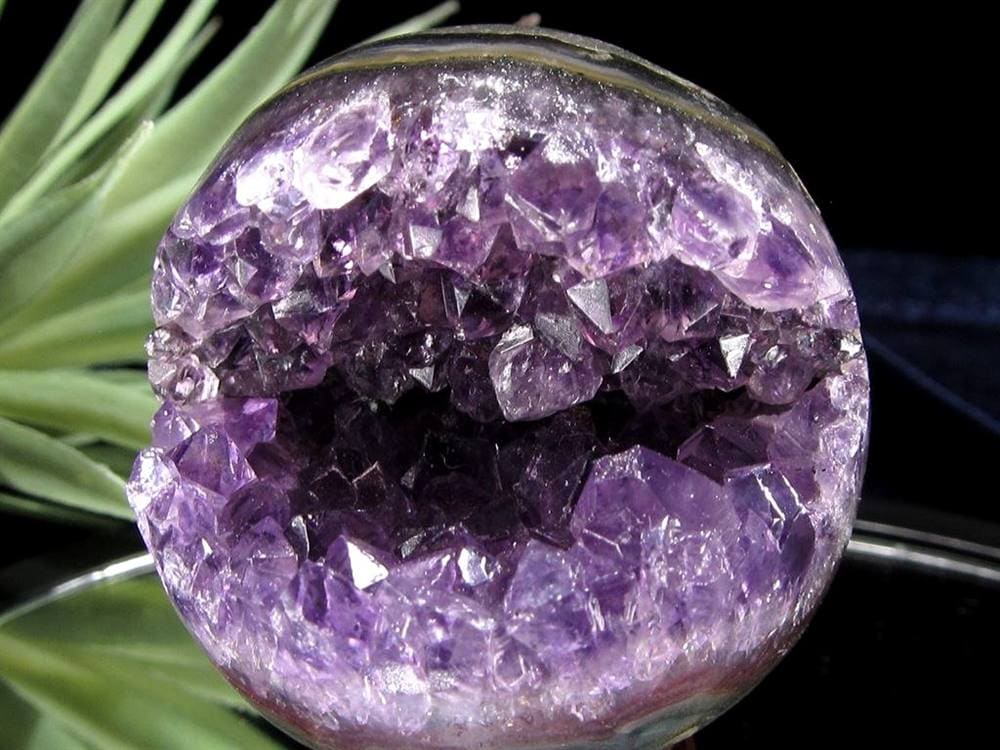 笑福 縁起物 笑口 アメジスト 丸玉 スフィア