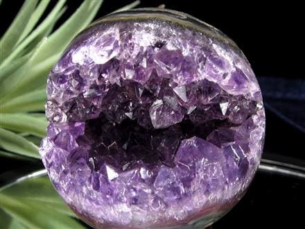 笑福 縁起物 笑口 アメジスト 丸玉 スフィア