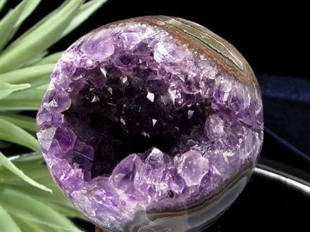 笑福 縁起物 笑口 アメジスト 丸玉 スフィア