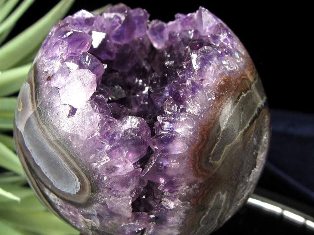 笑福 縁起物 笑口 アメジスト 丸玉 スフィア