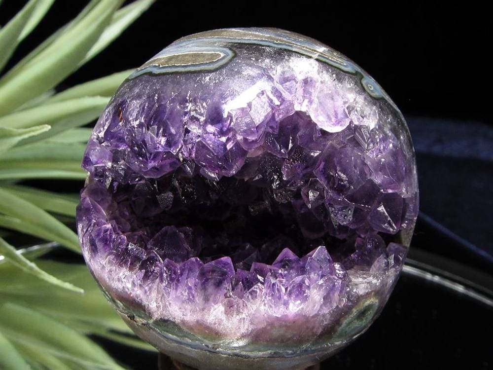 笑福 縁起物 笑口 アメジスト 丸玉 スフィア