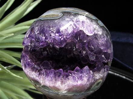 笑福 縁起物 笑口 アメジスト 丸玉 スフィア