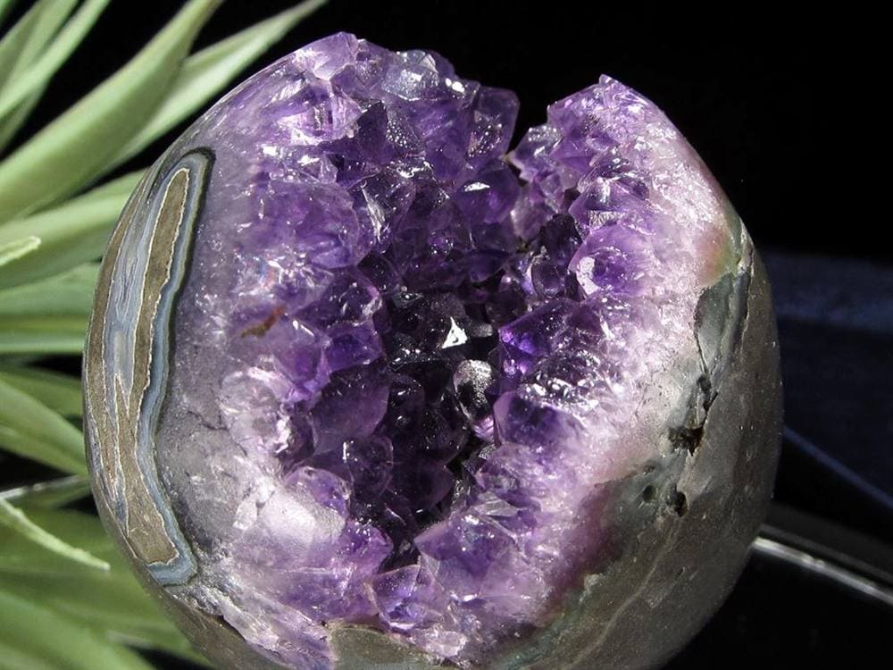 笑福 縁起物 笑口 アメジスト 丸玉 スフィア